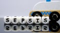 Alphabet letters spelling a word sepsis