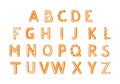 Alphabet made from glazed gingerbread