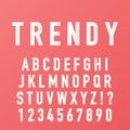 Alphabet made with trendy paper font vector
