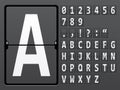 Alphabet of mechanical panel