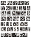 Alphabet from metal letters Royalty Free Stock Photo