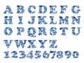 Alphabet military blue