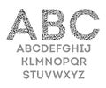 Alphabet from notes. Royalty Free Stock Photo