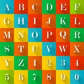 Alphabet and numerals Royalty Free Stock Photo