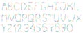 Alphabet from paperclips Royalty Free Stock Photo