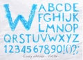 Alphabet pastel blue