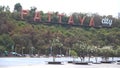 Alphabet Pattaya city on Pratumnak hill, big red Letters.