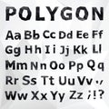 Alphabet. Polygonal font set.