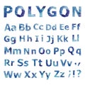 Alphabet. Polygonal font set.