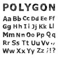 Alphabet. Polygonal font set.