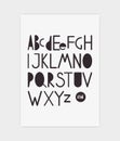 Alphabet Poster for Nursery Decor Royalty Free Stock Photo