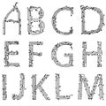 Alphabet of printed circuit boards Royalty Free Stock Photo