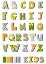 Alphabet printed letters for children by hand made