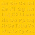Alphabet pseudo 3d letters Royalty Free Stock Photo