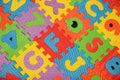 Alphabet puzzle background Royalty Free Stock Photo