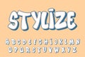 Alphabet Simple Modern Graffiti Font Type Cartoon Vector