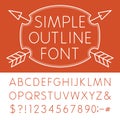 Alphabet - Simple Vector Font. Royalty Free Stock Photo