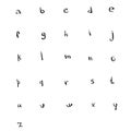 Alphabet Small Letters Collection Sketch Hand Drawn Set