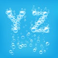 Alphabet of soap bubbles vector