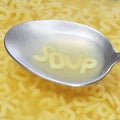 Alphabet soup Royalty Free Stock Photo