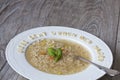 ABC Soup With German Text For Love Goes Through The Stomach