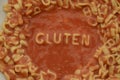 Alphabet Spaghetti Spelling the Word Gluten