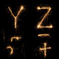 Alphabet sparkler Royalty Free Stock Photo