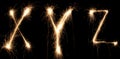 Alphabet sparkler Royalty Free Stock Photo