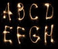 Alphabet sparkler Royalty Free Stock Photo