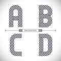 Alphabet Steel Grate style in a set ABCD