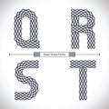 Alphabet Steel Grate style in a set QRST