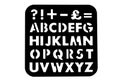 Alphabet stencil shapes Royalty Free Stock Photo