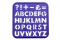 Alphabet stencil shapes Royalty Free Stock Photo