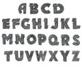 Alphabet with Stone Fonts in3D
