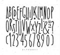 Alphabet straight lines font