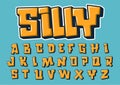 Alphabet Strictly Cute Graffiti Cartoon vector Illustration Royalty Free Stock Photo