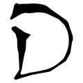 Alphabet symbol - letter D.Font symbol of letter.letters on white background.