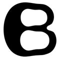 Alphabet symbol - letter B.Font symbol of letter.letters on white background.