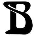 Alphabet symbol - letter B.Font symbol of letter.letters on white background.