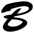 Alphabet symbol - letter B.Font symbol of letter.letters on white background.