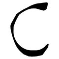 Alphabet symbol - letter C.Font symbol of letter.letters on white background.