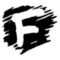 Alphabet symbol - letter F.Font symbol of letter.letters on white background.