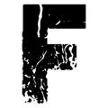 Alphabet symbol - letter F.Font symbol of letter.letters on white background.