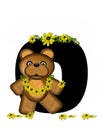 Alphabet Teddy Making Daisy Chain O