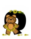 Alphabet Teddy Making Daisy Chain Q