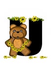 Alphabet Teddy Making Daisy Chain U