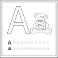 Alphabet Trace Letter A to Z preschool worksheet