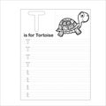 Alphabet tracing practice page for kids