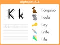 Alphabet Tracing Worksheet Royalty Free Stock Photo