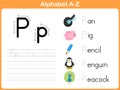 Alphabet Tracing Worksheet Royalty Free Stock Photo